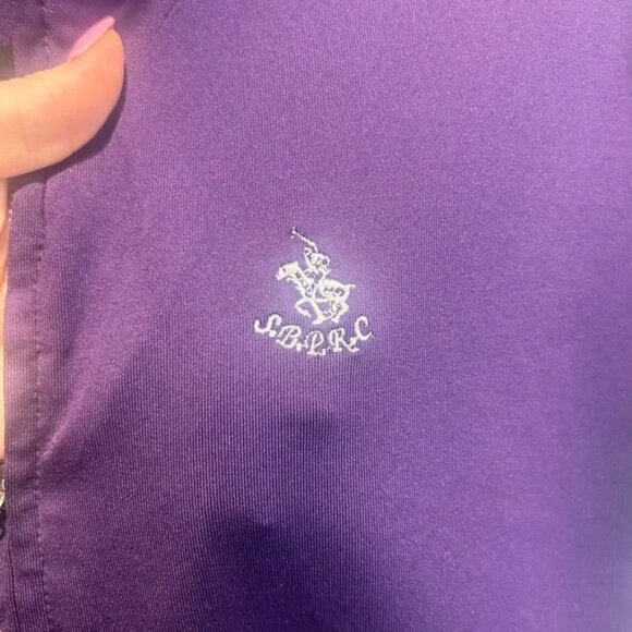SANTA BARBARA Polo&Racquet Club official top, full front zip, short sleeve, plum - Picture 3 of 9